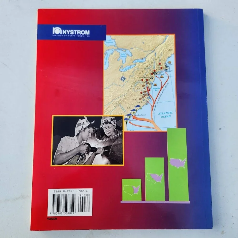 Nystrom Atlas of US History Maps Map Book Reference Book United States Social